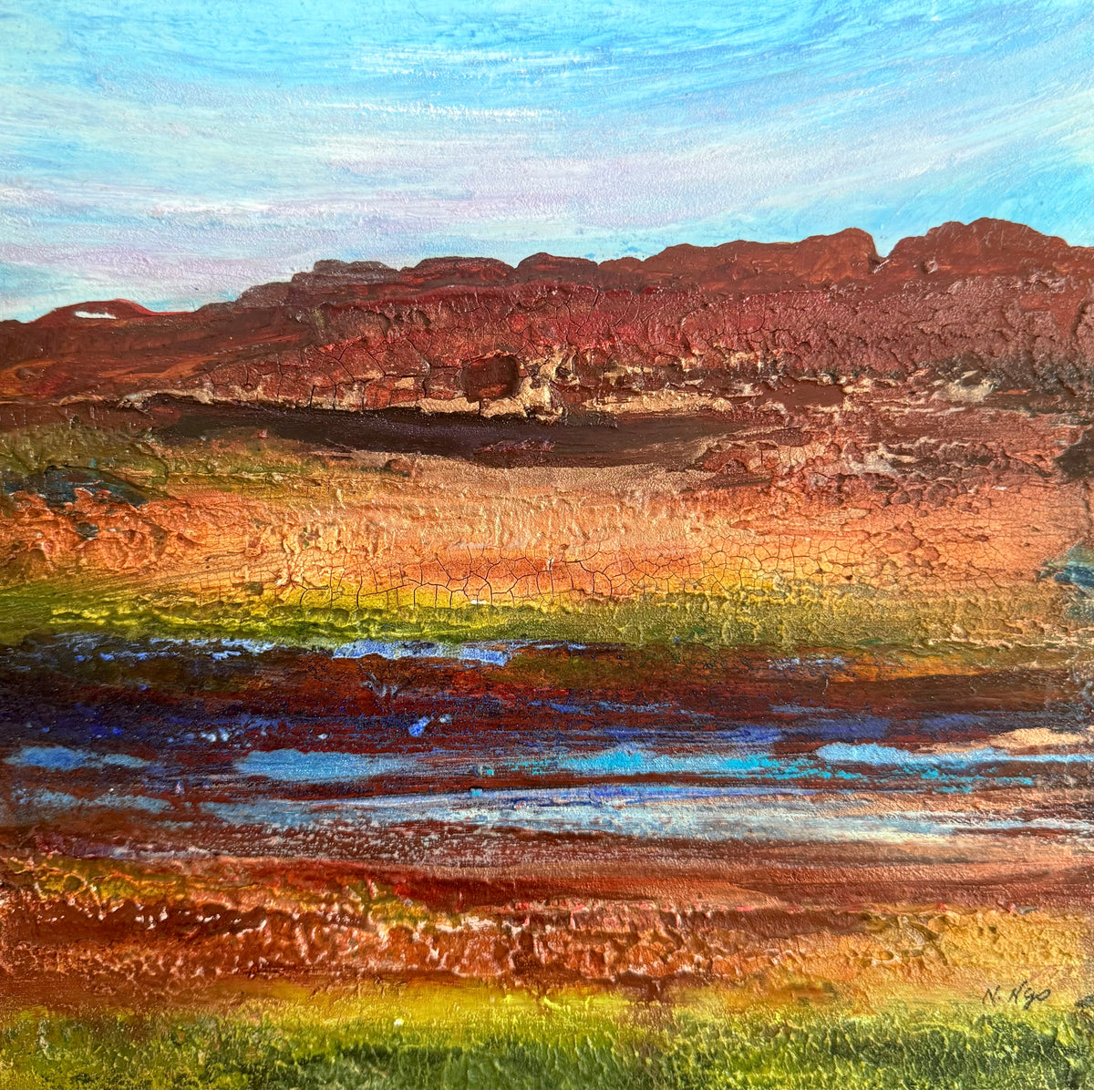 RUST AND REFLECTION-10X10X3 – Ngo Fine Art